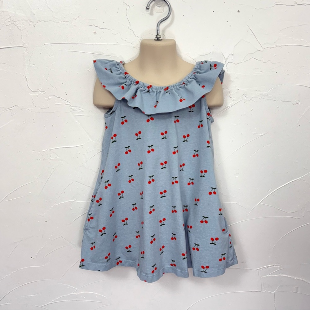 Hanna Andersson Very Cherry Ruffle Neck Swing Dress - Picture 2 of 9